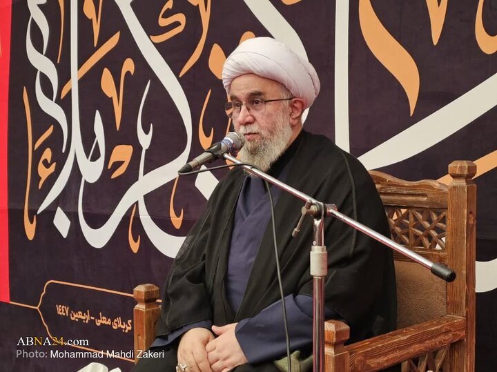 گزارش تصویری | حضور و سخنرانی دبیرکل مجمع جهانی اهل‌بیت(ع) در موکب محسنین در کربلا