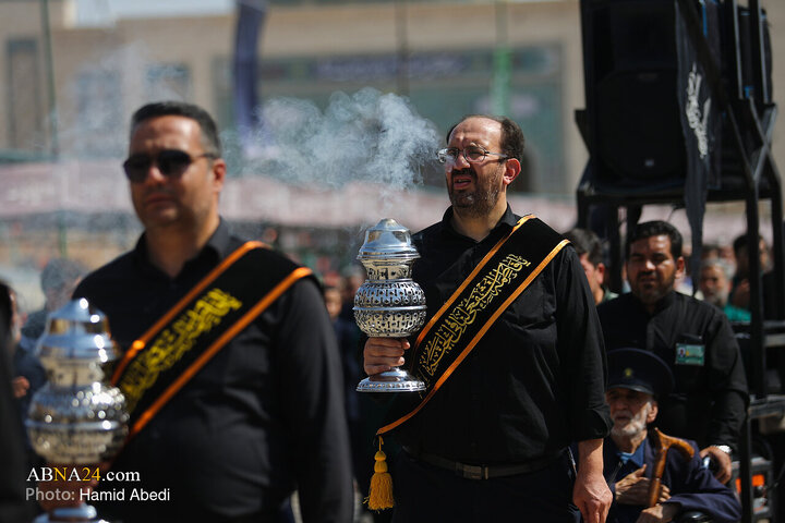 گزارش تصویری | دسته عزاداری خادمان حرم حضرت معصومه(س) در سالروز شهادت امام رضا(ع)