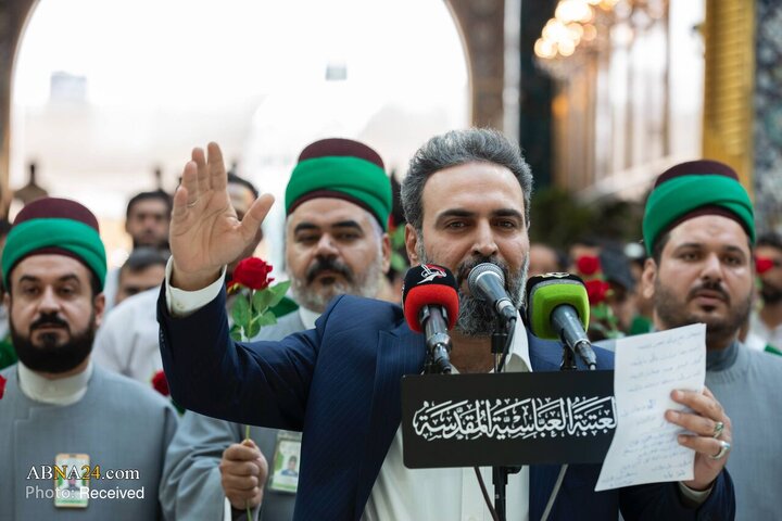 عطر میلاد پیامبر(ص) و امام صادق (ع) در حریم سقای کربلا