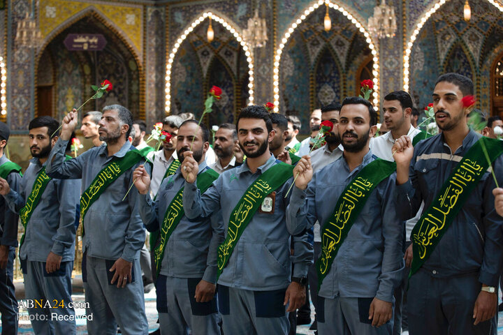 عطر میلاد پیامبر(ص) و امام صادق (ع) در حریم سقای کربلا