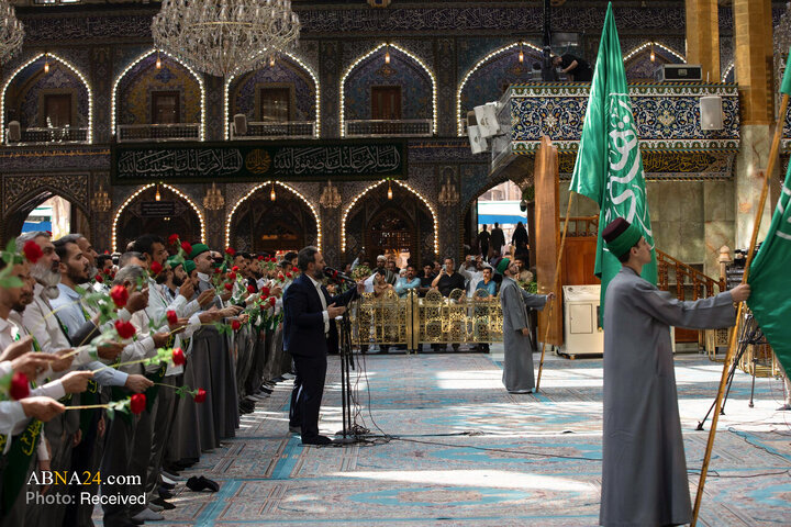 عطر میلاد پیامبر(ص) و امام صادق (ع) در حریم سقای کربلا