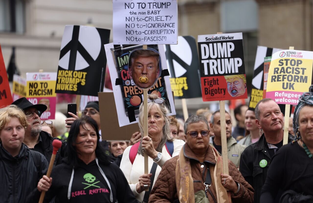 Thousands protest Trump’s state visit to UK