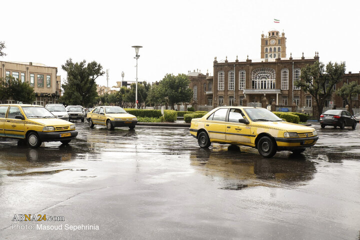 بارش اولین باران پاییزی در تبریز