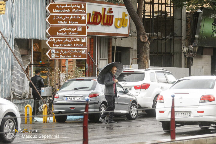 بارش اولین باران پاییزی در تبریز