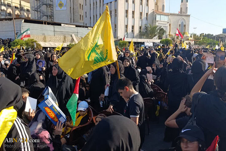 عکس خبری | مراسم بزرگداشت اولین سالگرد شهادت سیدحسن نصرالله در ضاحیه بیروت