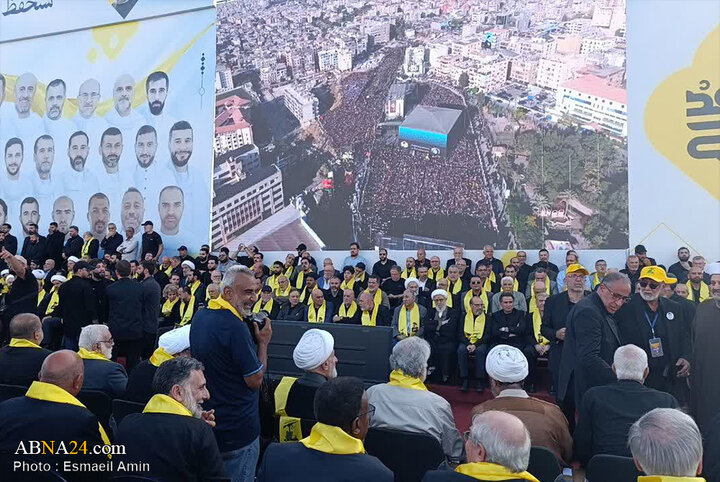 مراسم بزرگداشت اولین سالگرد شهادت سیدحسن نصرالله در ضاحیه بیروت