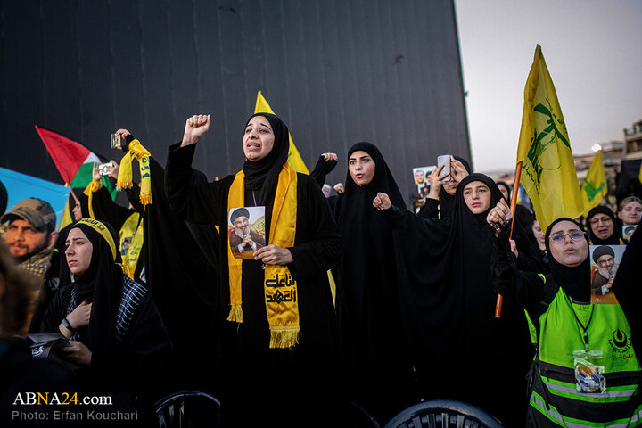 مراسم اولین سالگرد شهادت سیدحسن نصرالله در ضاحیه بیروت