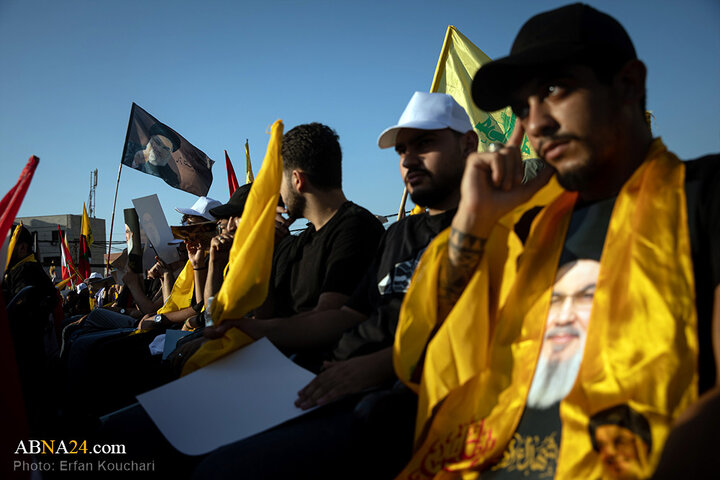 مراسم اولین سالگرد شهادت سیدحسن نصرالله در ضاحیه بیروت