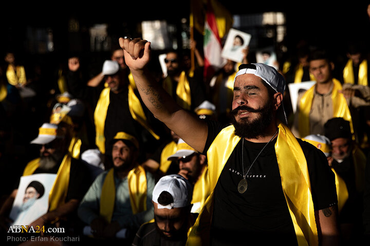 مراسم اولین سالگرد شهادت سیدحسن نصرالله در ضاحیه بیروت