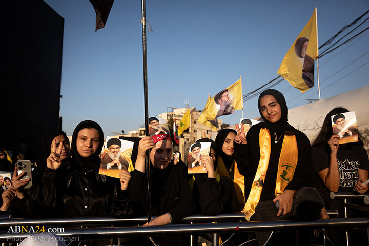 مراسم اولین سالگرد شهادت سیدحسن نصرالله در ضاحیه بیروت