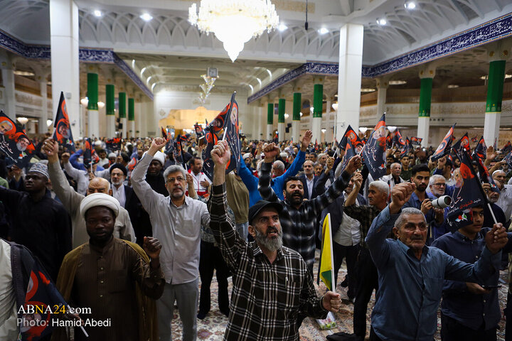 مراسم اولین سالگرد شهادت سیدحسن نصرالله در حرم حضرت معصومه(س)