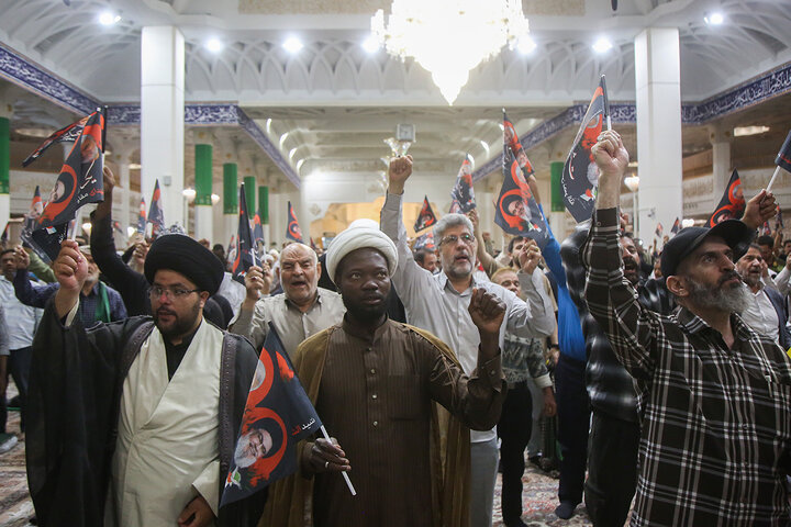 Photos: First martyrdom anniversary of Sayyed Nasrallah held at Hazrat Masoumeh holy shrine