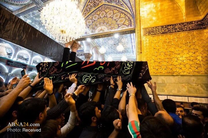 تشییع پیکر همسر مکرمه آیت‌الله العظمی سیستانی در کربلا معلی