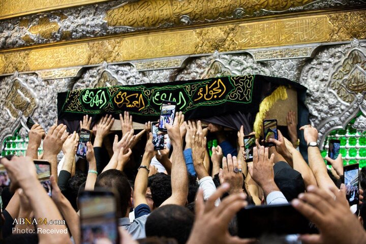 تشییع پیکر همسر مکرمه آیت‌الله العظمی سیستانی در کربلا معلی