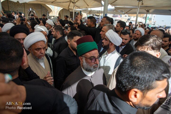 تشییع پیکر همسر مکرمه آیت‌الله العظمی سیستانی در حرم امیرالمؤمنین (ع)