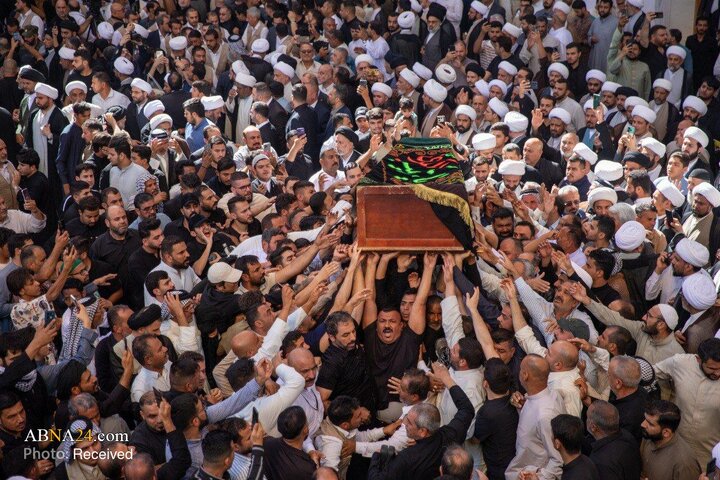 عکس خبری | تشییع پیکر همسر مکرمه آیت‌الله العظمی سیستانی در حرم امیرالمؤمنین (ع)