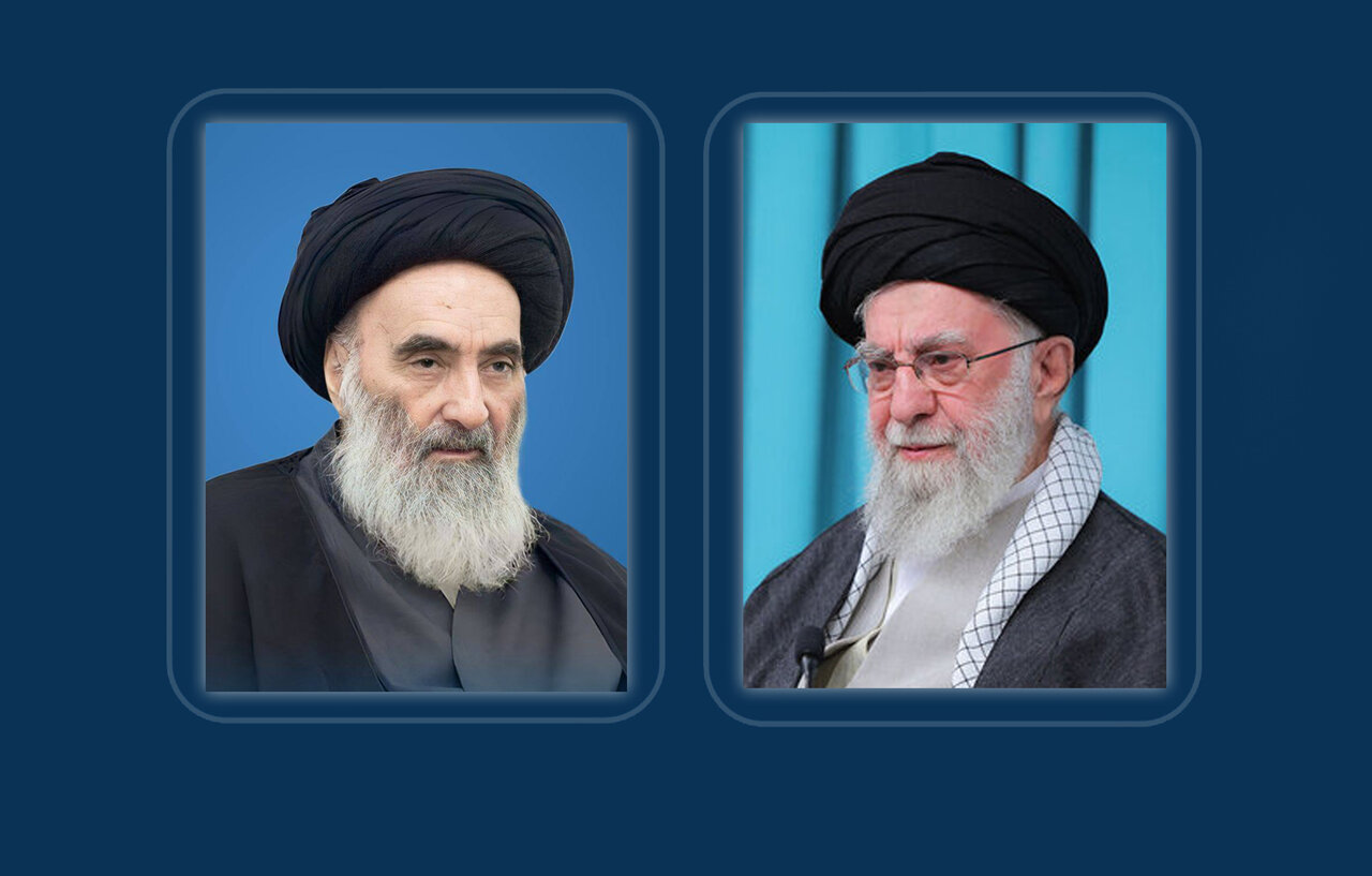 پیام تسلیت رهبر معظم انقلاب به آیت‌الله سیستانی در پی درگذشت همسر مکرمه ایشان