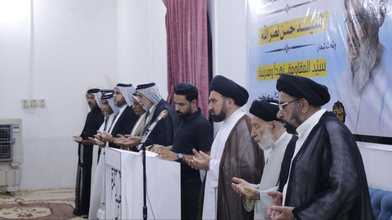 برگزاری بیش از ۱۰۰ مراسم گرامیداشت شهید سیدحسن نصرالله در عراق + تصاویر