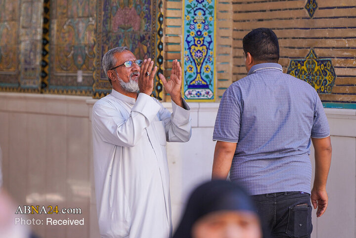 قاب‌هایی از خلوص زائران در سایه گنبد زرین علی (ع)