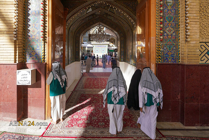 قاب‌هایی از خلوص زائران در سایه گنبد زرین علی (ع)