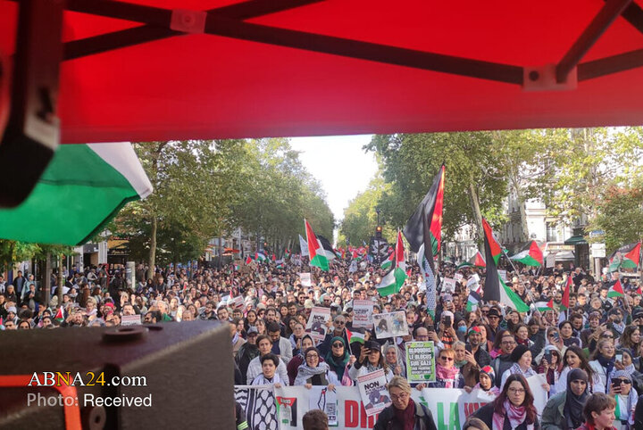 تجمعات گسترده حامیان فلسطین در فرانسه و ایرلند علیه جنایات رژیم صهیونیستی
