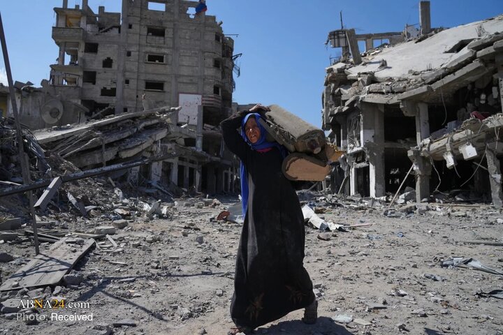 بازگشت هزاران آواره فلسطینی به شمال غزه پس از اعلام آتش‌بس