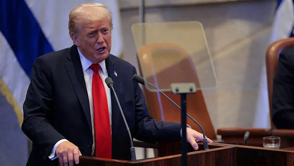 Netizens slam criminal Trump's Knesset speech that celebrated genocide