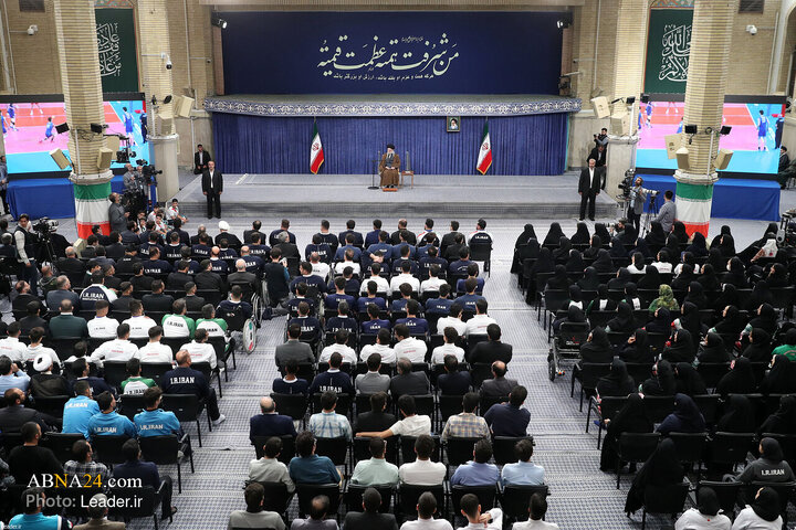 دیدار قهرمانان ورزشی و مدال‌آوران المپیادهای علمی با رهبر انقلاب
