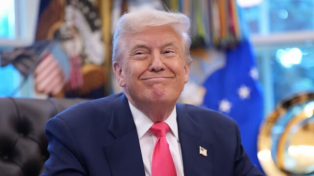 دونالد ترامپ در کنار نوه لبنانی‌تبارش + عکس