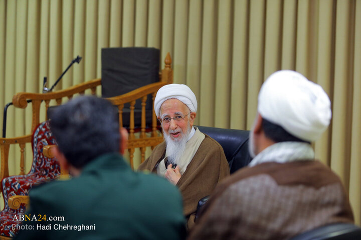 دیدار فرمانده سپاه محمد رسول‌الله تهران با آیت‌الله‌العظمی جوادی آملی