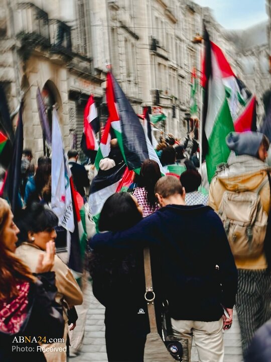 عکس خبری | حمایت اهالی شهر بوردو فرانسه از مقاومت و محکومیت جنایات رژیم صهیونیستی