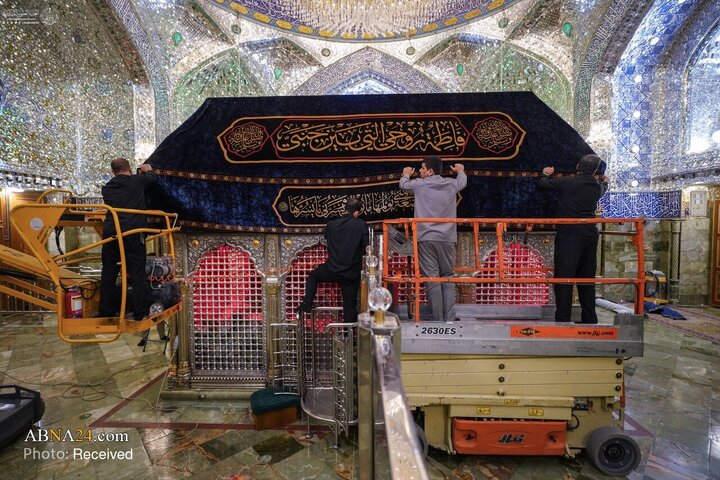 حرم امیرالمؤمنین در سوگ سالگرد شهادت حضرت فاطمه زهرا