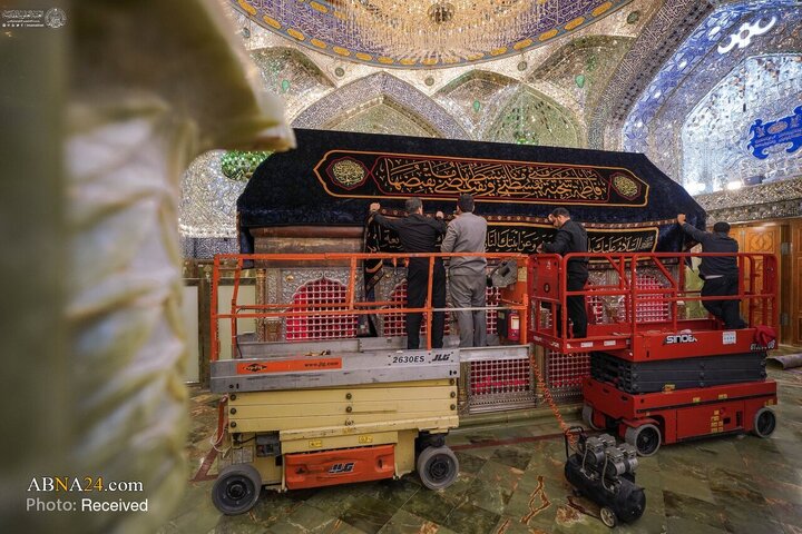 حرم امیرالمؤمنین در سوگ سالگرد شهادت حضرت فاطمه زهرا