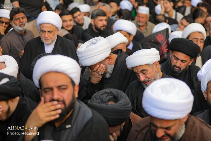 آیت‌الله العظمی بشیر نجفی در حرم مطهر علوی در مراسم شهادت حضرت فاطمه زهرا (س) شرکت کرد