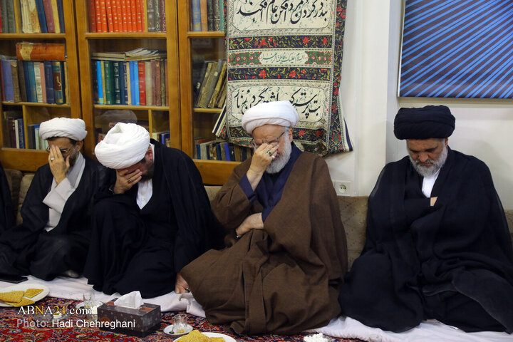 مراسم عزاداری شهادت حضرت فاطمه زهرا(س) در بیت آیت‌الله الهی