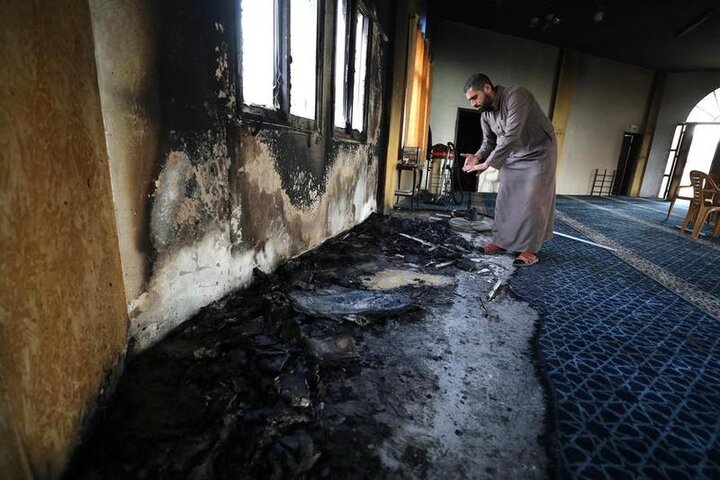 محکومیت جهانی توحش شهرک‌نشینان در آتش زدن یک مسجد در کرانه باختری