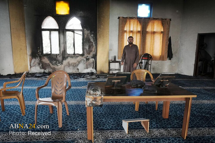 شهرک‌نشینان صهیونیست‌، مسجدی را در کرانه باختری به آتش کشیدند