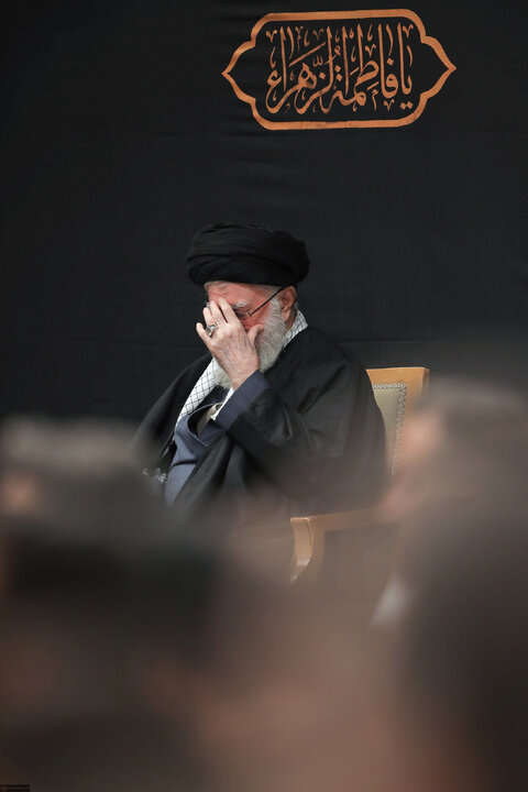 Imam Khamenei attends first night of mourning ceremony for Hazrat Zahra