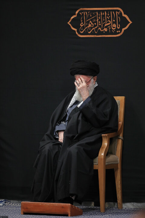 Imam Khamenei attends first night of mourning ceremony for Hazrat Zahra