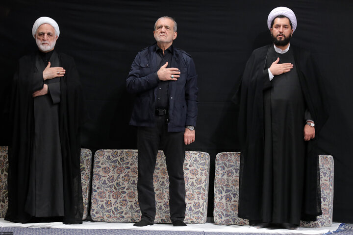 Imam Khamenei attends first night of mourning ceremony for Hazrat Zahra
