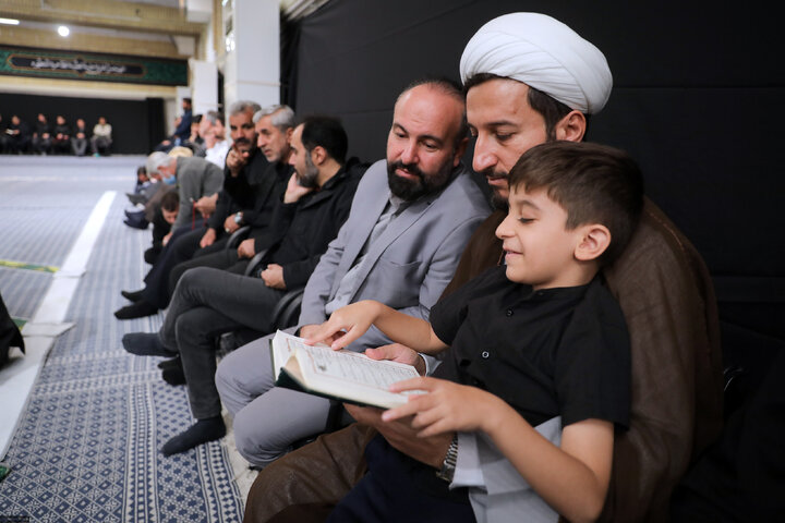 Imam Khamenei attends first night of mourning ceremony for Hazrat Zahra