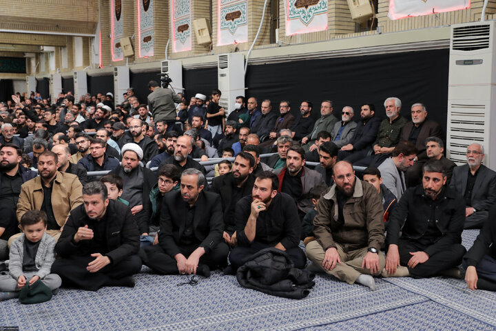Imam Khamenei attends first night of mourning ceremony for Hazrat Zahra