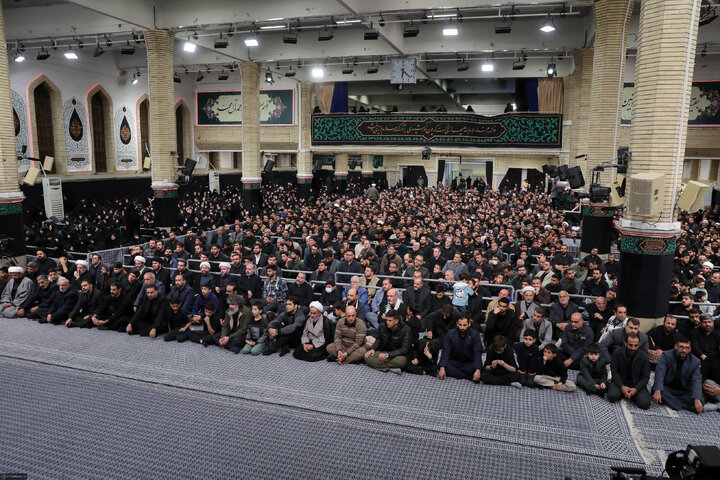 Imam Khamenei attends first night of mourning ceremony for Hazrat Zahra