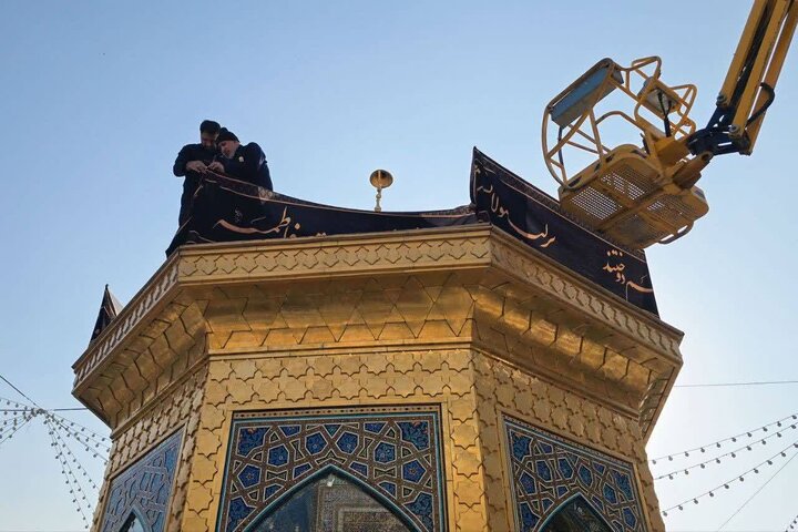 Photos: Imam Reza holy shrine covered in black on eve of Hazrat Zahra martyrdom anniversary