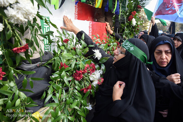 تشییع پیکر 7 شهید گمنام همزمان با شهادت حضرت فاطمه زهرا (س) در رشت