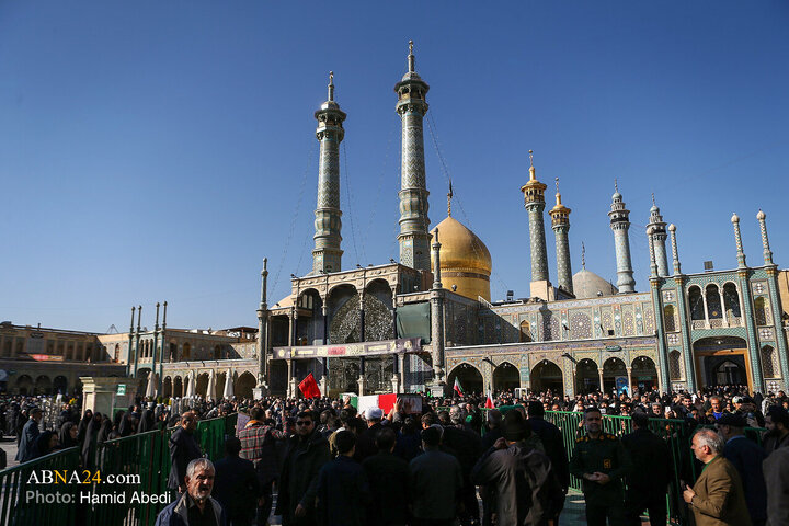 تشییع پیکر ۷ شهید گمنام همزمان با شهادت حضرت فاطمه زهرا(س) در قم
