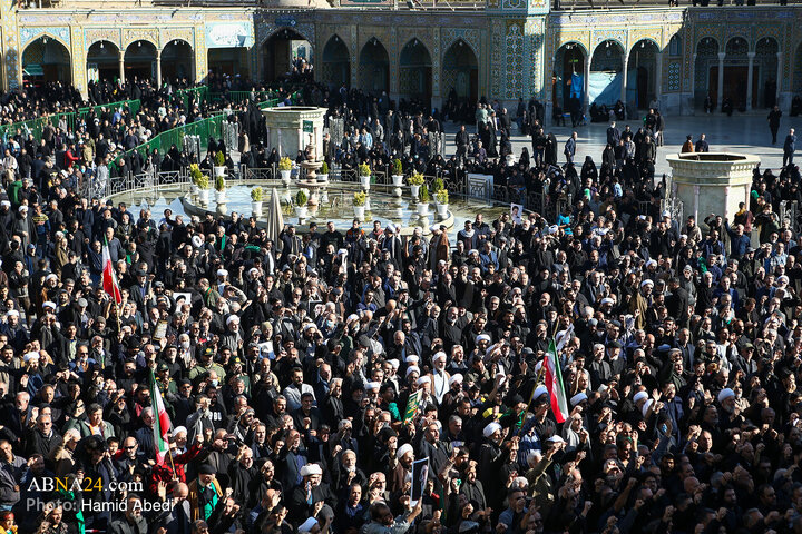 تشییع پیکر ۷ شهید گمنام همزمان با شهادت حضرت فاطمه زهرا(س) در قم