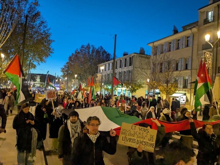 تصاویر | تجمع صده‌ها تن از مردم فرانسه در حمایت از فلسطین