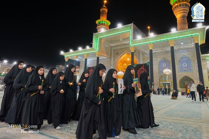 دسته‌ عزای نوجوانان در حرم کاظمین شهادت حضرت فاطمه زهرا