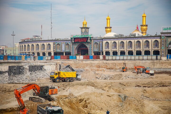 تصاویر | پیشرفت پروژه ساخت صحن امام حسن(ع) در آستان قدس حسینی